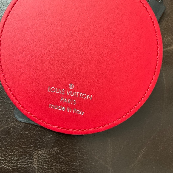AUTH Louis Vuitton Red Escale Monogram Bag Charm/Mirror NWOT - Picture 5 of 5